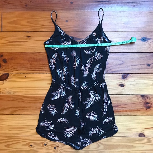 H&M Black Pink Feather Romper, GUC, S - Picture 4 of 11